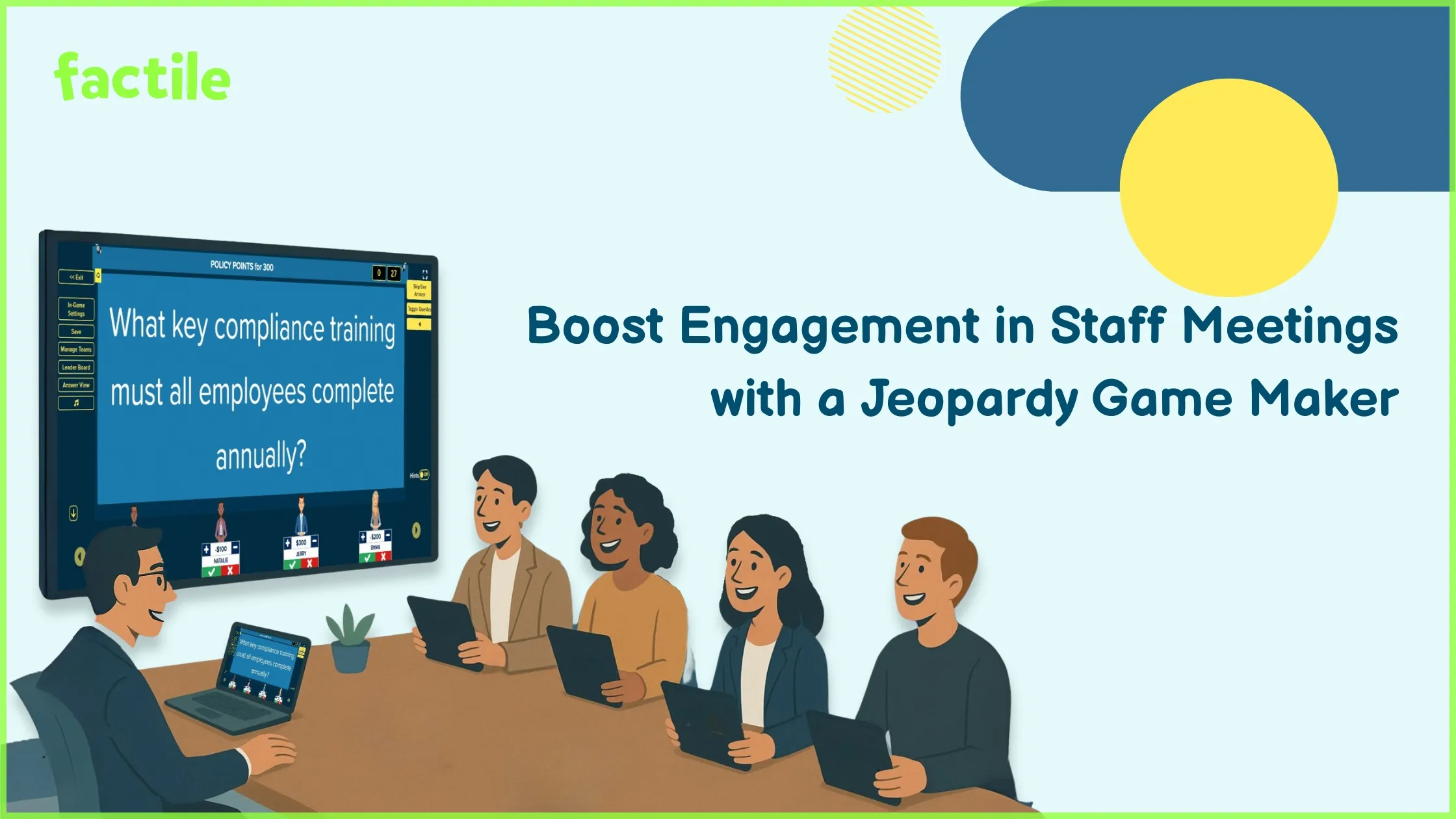 Boost Engagement in Staff Meetings with a Jeopardy Game Maker + FREE Game Template