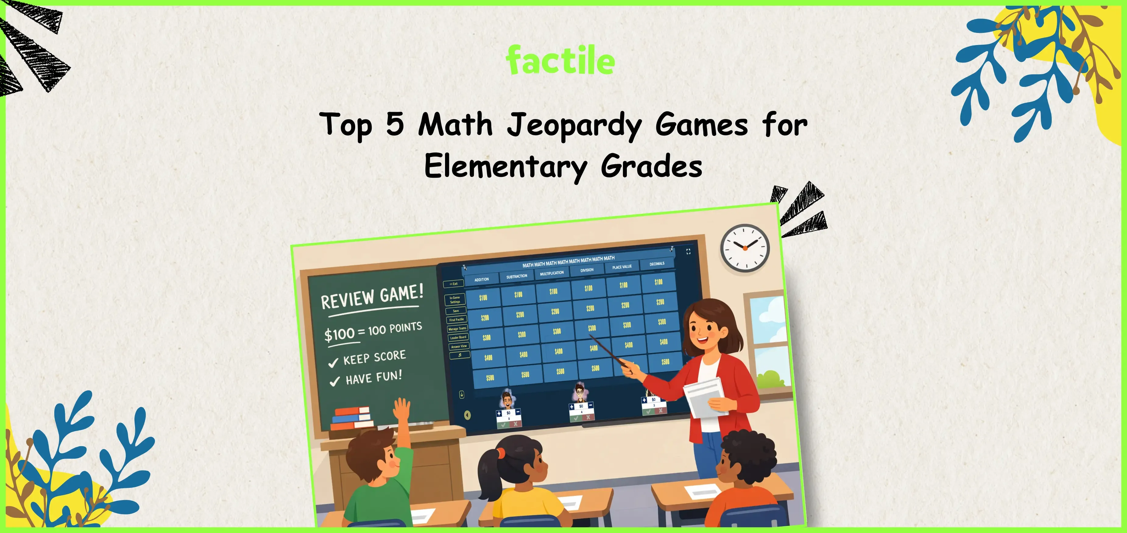 Top 5 Math Jeopardy Games for Elementary Grades