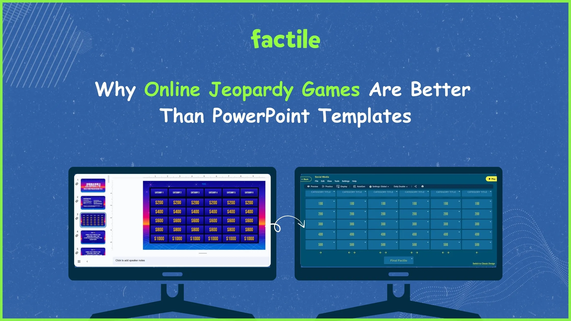 Why Online Jeopardy Games Are Better Than PowerPoint Templates